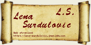 Lena Surdulović vizit kartica